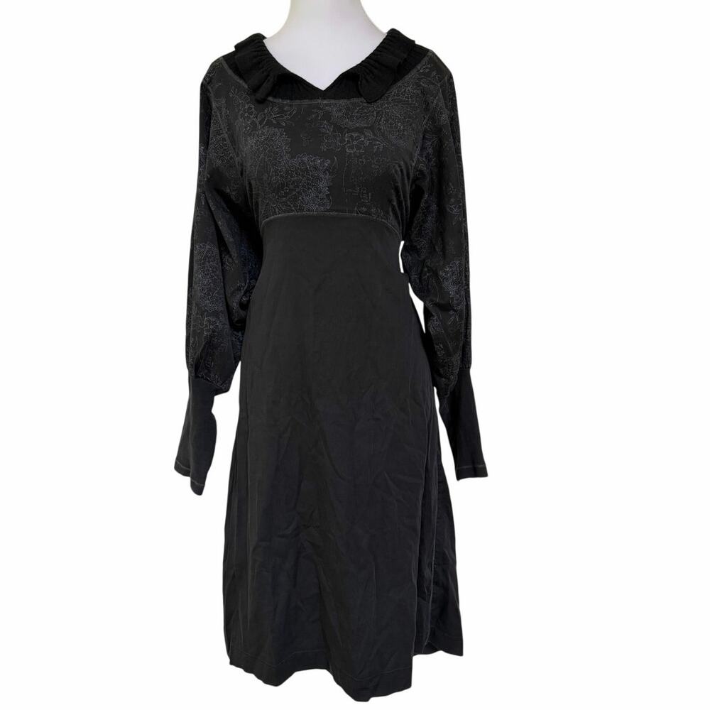 Cop.Copine Tabor Dress Dark Academia Avant Garde France Made Midi Dress FR 42